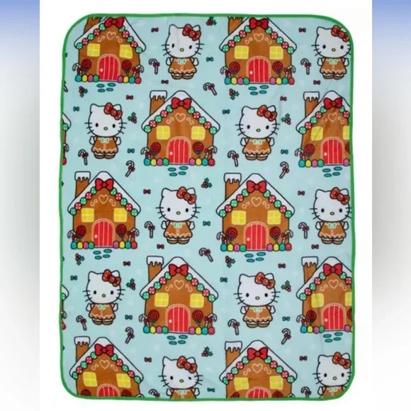 Hello Kitty & Friends Gingerbread Box Christmas Throw - Picture 2 of 7